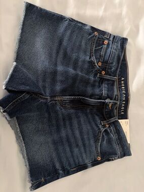 American Eagle Outfitters Dark Blue Denim Cutoff Shorts